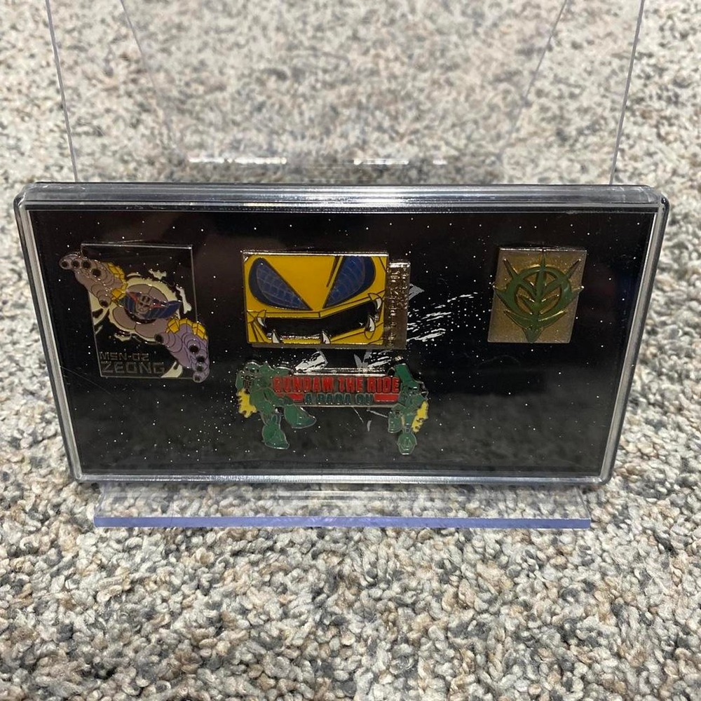 Gundam Metal Pins 4p Set Fujikyu Highland Gundam The Ride A Baoa Qu Mens Multi